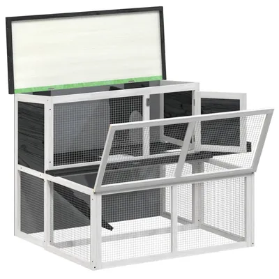 vidaXL clapier Bois de pin