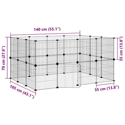 vidaXL cage pour animaux de compagnie Acier