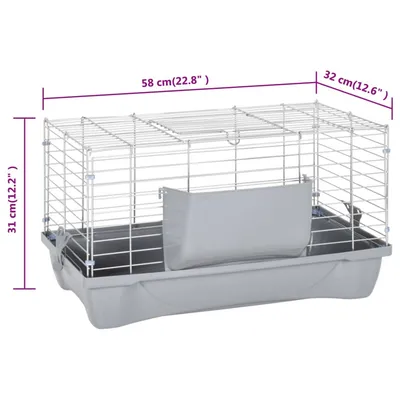 vidaXL cage pour petits animaux Polypropylène