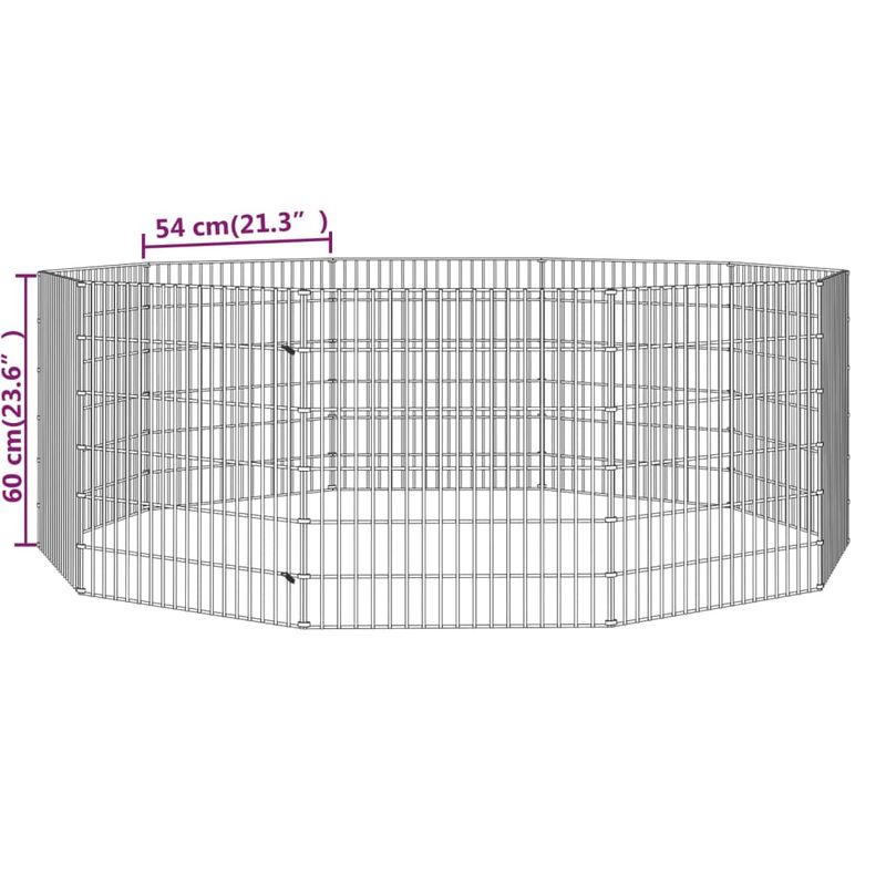 vidaXL enclos pour animaux Fer