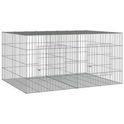 vidaXL cage à lapin Fer