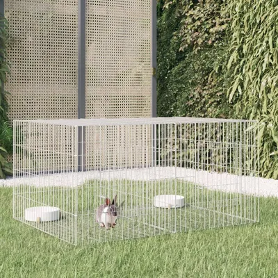 vidaXL cage à lapin Fer