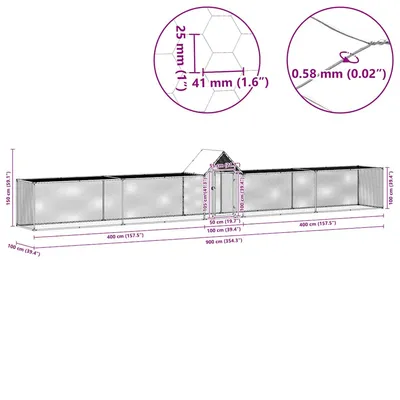 vidaXL poulailler Acier