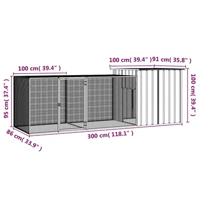 vidaXL cage à poules Acier