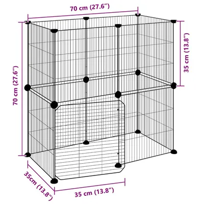 vidaXL cage pour animaux de compagnie Acier