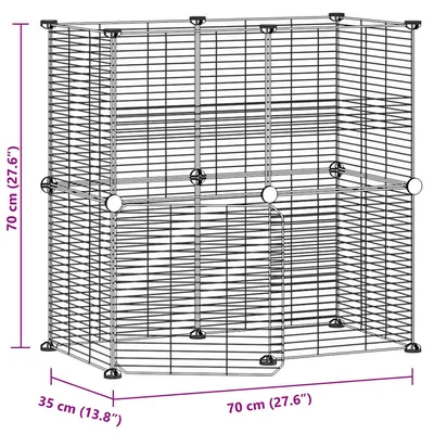vidaXL cage pour animaux de compagnie Acier
