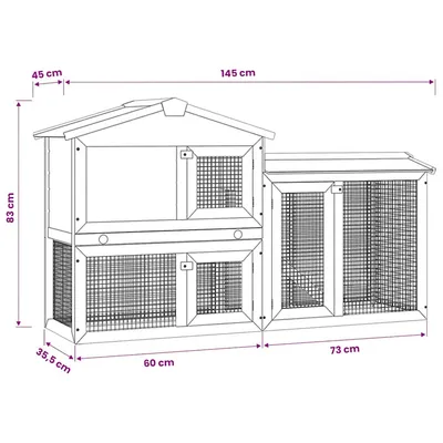 vidaXL clapier Bois vidaXL clapier Bois