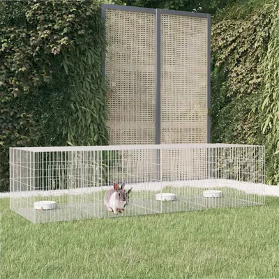 vidaXL cage à lapin Fer