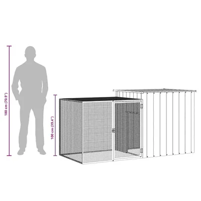 vidaXL cage pour lapins Acier