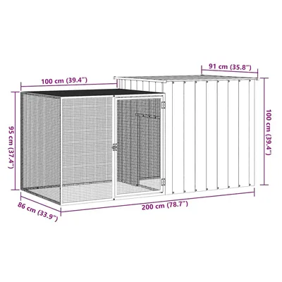 vidaXL cage pour lapins Acier