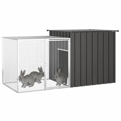 vidaXL cage pour lapins Acier