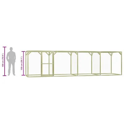vidaXL poulailler Pinède imprégnée