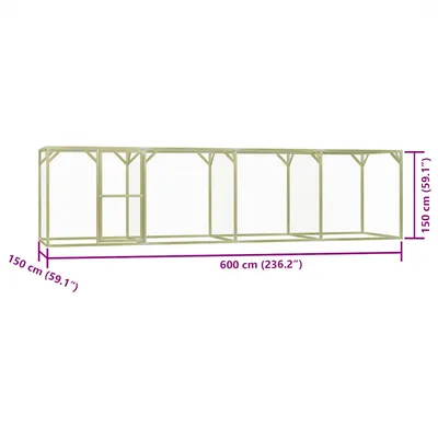 vidaXL poulailler Pinède imprégnée