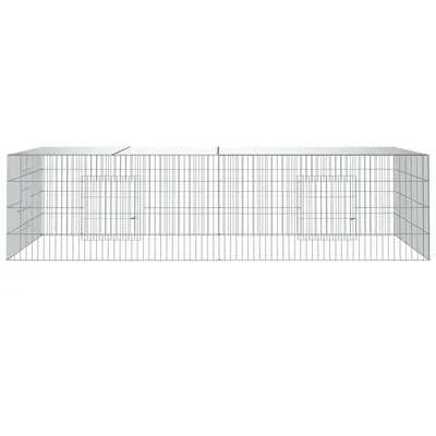 vidaXL cage à lapin Fer