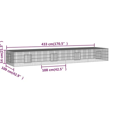 vidaXL cage à lapin Fer