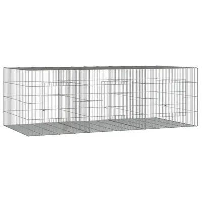 vidaXL cage à lapin Fer