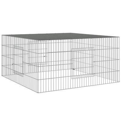 vidaXL cage à lapin Fer