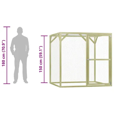 vidaXL poulailler Pinède imprégnée