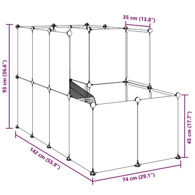 vidaXL cage pour animaux Polypropylène