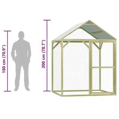 vidaXL poulailler Pinède imprégnée