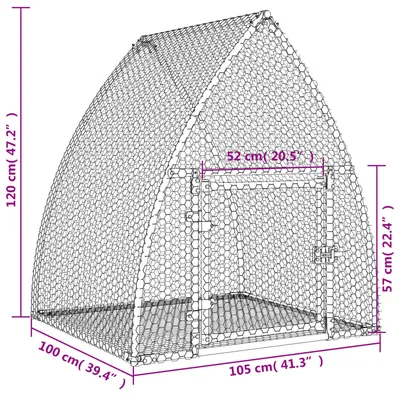 vidaXL clapier Acier