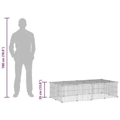 vidaXL cage pour animaux de compagnie Acier