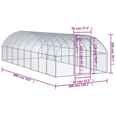 vidaXL poulailler Acier