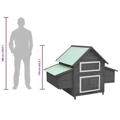 vidaXL poulailler Bois