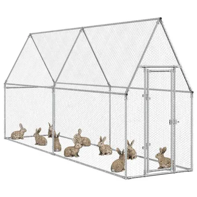 vidaXL cage à poules Acier