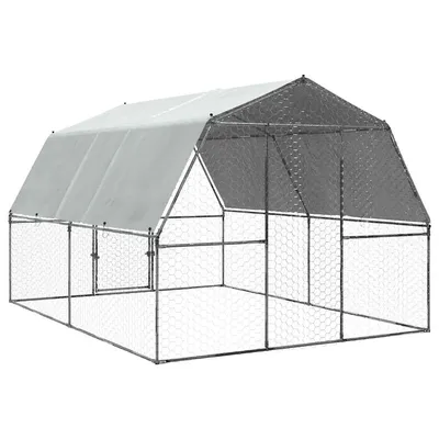 vidaXL cage à poulets Acier