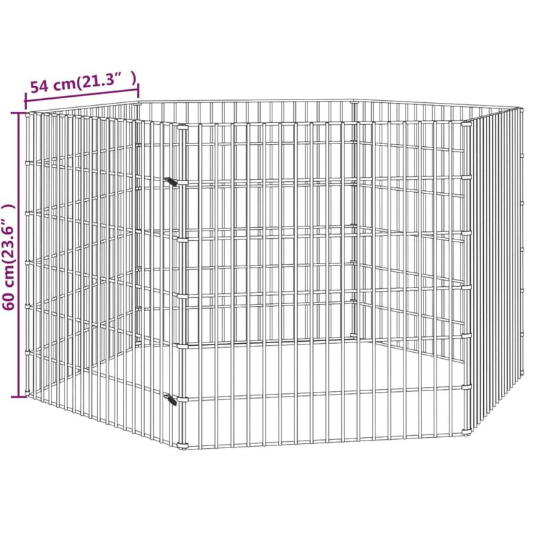 vidaXL enclos pour animaux Fer