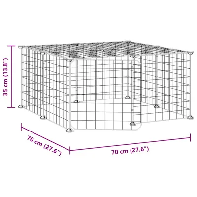 vidaXL cage pour animaux de compagnie Acier