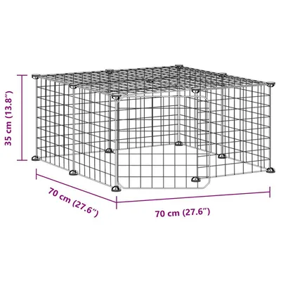 vidaXL cage pour animaux de compagnie Acier