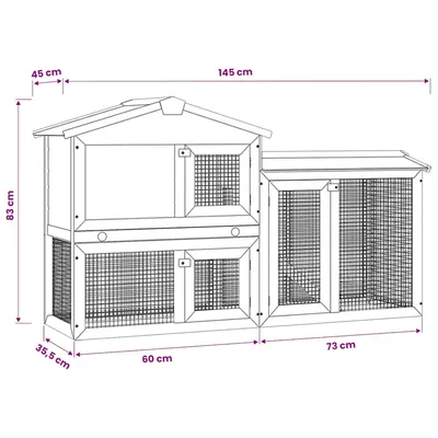 vidaXL clapier Bois vidaXL clapier Bois
