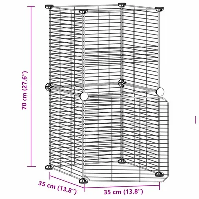 vidaXL cage pour animaux de compagnie Acier