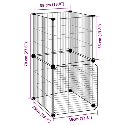 vidaXL cage pour animaux de compagnie Acier