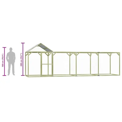 vidaXL poulailler Pinède imprégnée