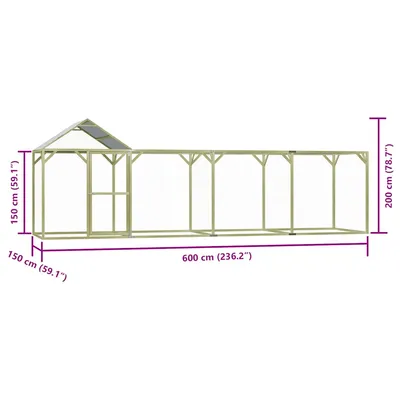 vidaXL poulailler Pinède imprégnée