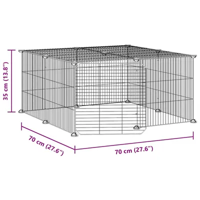 vidaXL cage pour animaux de compagnie Acier
