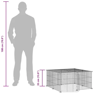 vidaXL cage pour animaux de compagnie Acier