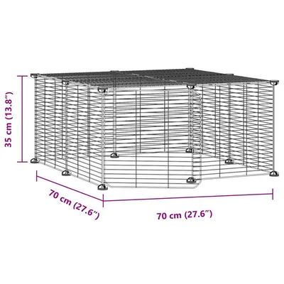vidaXL cage pour animaux de compagnie Acier