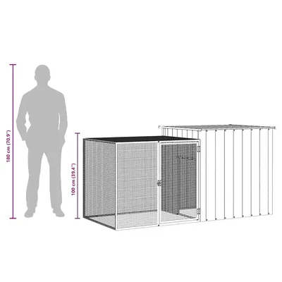 vidaXL cage pour lapins Acier