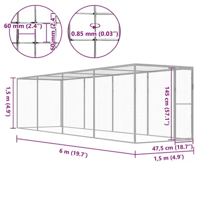 vidaXL cage pour chat Acier
