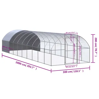 vidaXL poulailler Acier