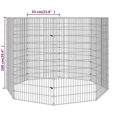 vidaXL enclos pour animaux Fer