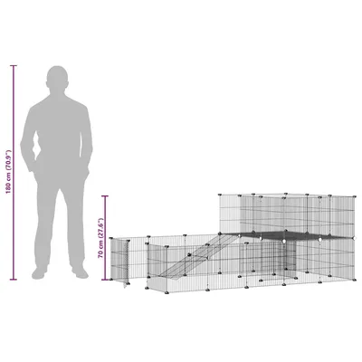 vidaXL cage pour animaux de compagnie Acier