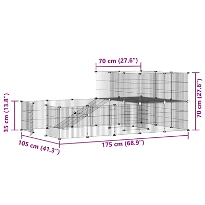 vidaXL cage pour animaux de compagnie Acier