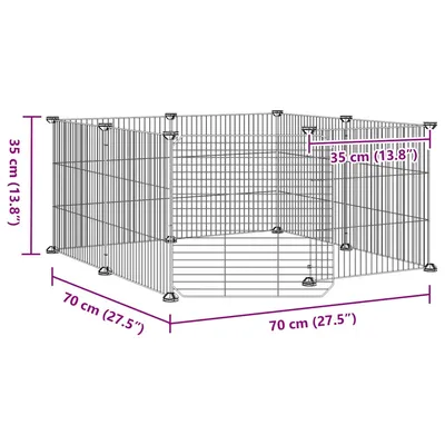 vidaXL cage pour animaux de compagnie Acier