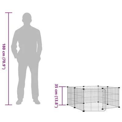 vidaXL cage pour animaux de compagnie Acier