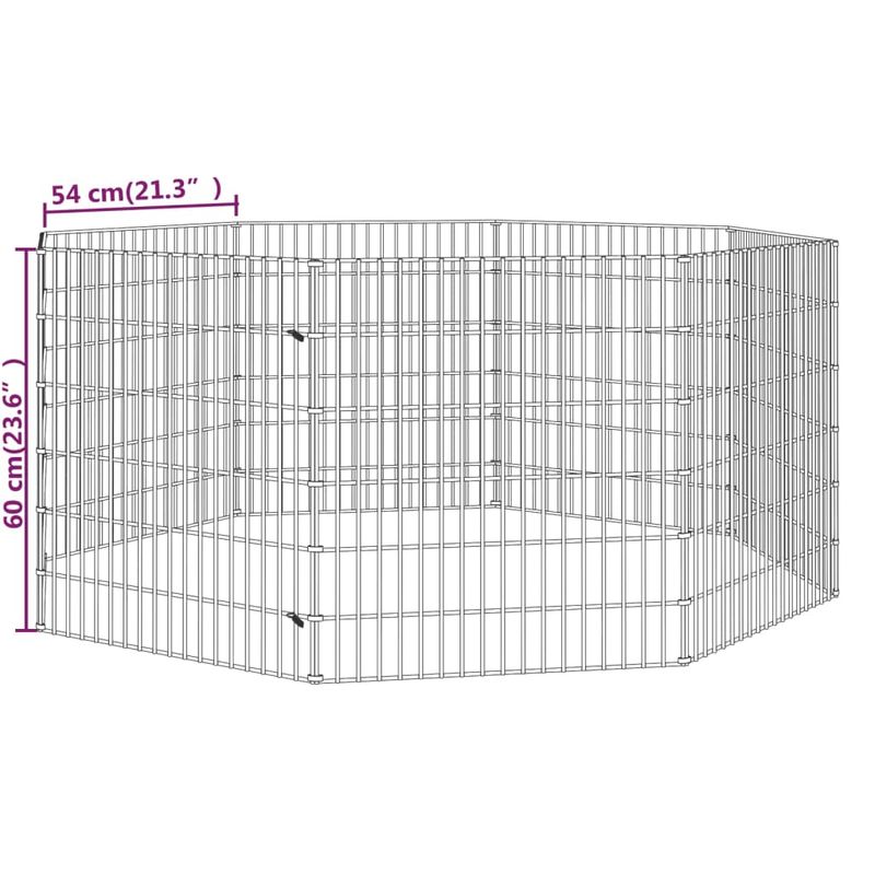 vidaXL enclos pour animaux Fer